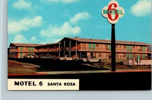 Vtg Santa Rosa California CA Motel 6 1960s Chrome Postcard