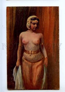 226561 Semi-Nude Slave BELLY DANCER in HAREM by KOEHLER old PC