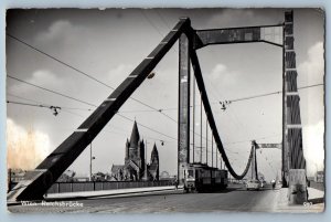 Vienna Austria Postcard Imperial Bridge Scene 1958 Vintage Posted RPPC Photo