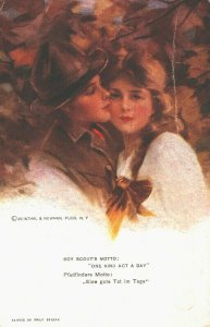 Artist Signed Philip Boileau Boy Scouts Motto One Kind Act A Day Postcard 03.94