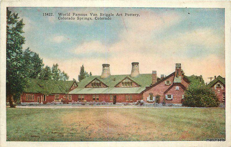 C-1915 Van Briggle Art Pottery Colorado Springs Colorado postcard 8247