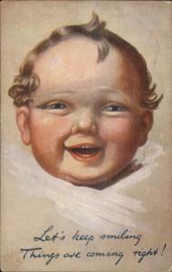 TUCK Curly Locks Series Sweet Happy Baby c1910 Postcard