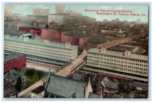 c1910 Bird's Eye View of Atlanta Washington Street Viaduct Georgia GA Postcard