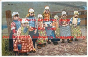 Netherlands, Marken, Dutch Children in Colorful Clothes