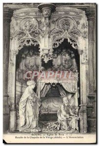 Old Postcard Bourg Brou Church Altarpiece in the chapel of the Virgin L & # 3...