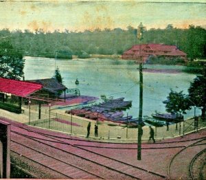 Entrance Trolley Tracks Station Lakemont Park Altoona PA 1908 DB Postcard