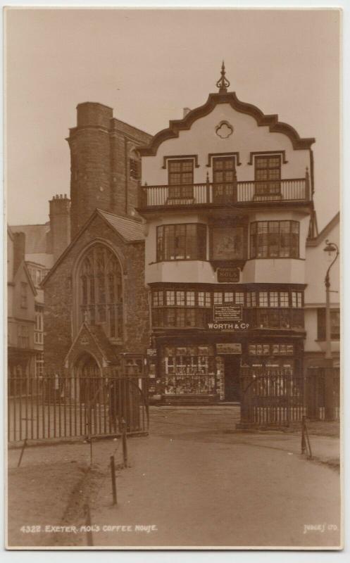 Devon; Exeter, Mol's Coffee House 4322 RP PPC By Judges, Unposted, c 1930's 
