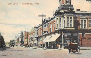 Ellensburg Washington scene on Pearl Street vintage pc DD5731