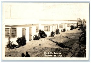 c1940's H & H Service Car Scene Kadoka South Dakota SD RPPC Photo Postcard