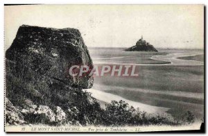 Old Postcard Mont Saint Michel Vue Prize De Tombelaine