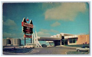 1966 Ponderosa Motor Inn & Restaurant Roadside Temple Texas TX Posted Postcard