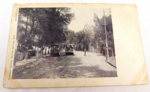 Circa 1900-09 Trolly Stop Cars Crescent Spring, Eureka Springs, AR Postcard P31