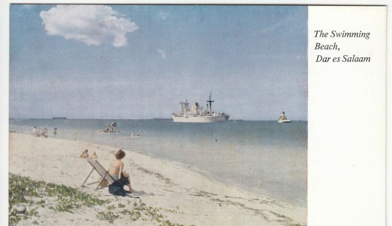 Tanzania; The Swimming Beach, Dar Es Salaam, No 5 PPC By D.E.S. Bookshop, Unused 