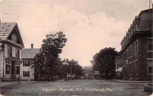 Dixfield Maine Upper Maine Street, Photo Print Vintage Postcard U8119