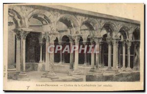 Old Postcard Aix en Provence Cloister of the cathedral XI century