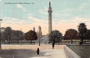 New Orleans Louisiana Lee Monument Vintage Postcard AA34885 