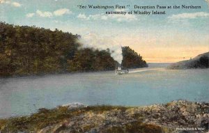 Steamer Deception Pass Whidby Island Washington 1910c postcard