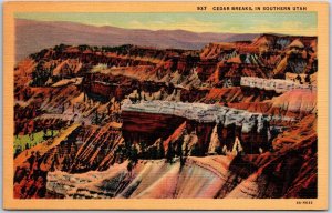 Southern Utah UT, Cedar Breaks, Highway Loop Via Parowan, Vintage Postcard