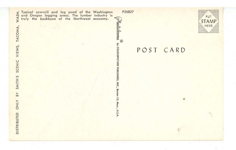 OR/WA - Typical Sawmill & Log Pond