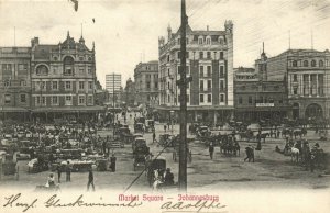 PC CPA SOUTH AFRICA, JOHANNESBURG, MARKET SQUARE, VINTAGE POSTCARD (b15744)