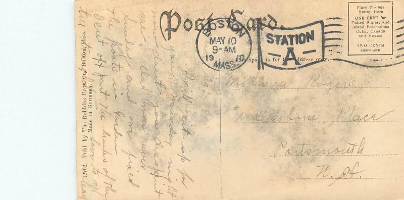 c1907 Printed Postcard; Pumping Station, Roslindale MA Suffolk County Posted