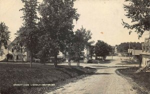 South Lincoln Center ME Dirt Cross Roads Real Photo Postcard