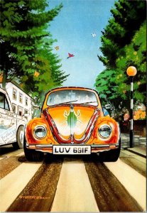 London England VW BEETLE~Psychedelic Bug ABBEY ROAD 4X6 Timothy O'Brien Postcard