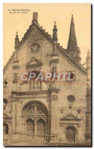 Postcard Old Saint Calais Facade of the church