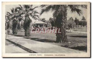Postcard Old Library Park Pasadena California