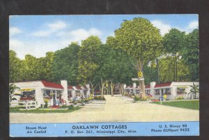 MISSISSIPPI CITY MISSISSIPPI OAKLAWN COTTAGES LINEN ADVERTISING POSTCARD