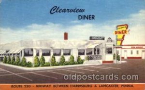 Clearview Diner, Route 230 Midway Harrisburg & Lancaster, PA USA Unused 