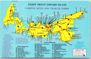 Postcard Prince Edward Island Camping Sites and Trailer Parks Map View Vanlife