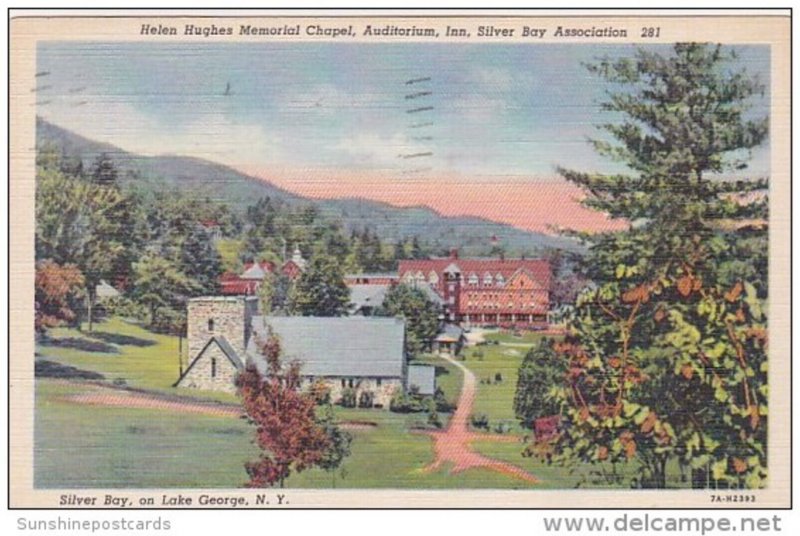 New York Lake George Hele Hughes Chapel Auditorium Inn Silver Bay Assocation ...