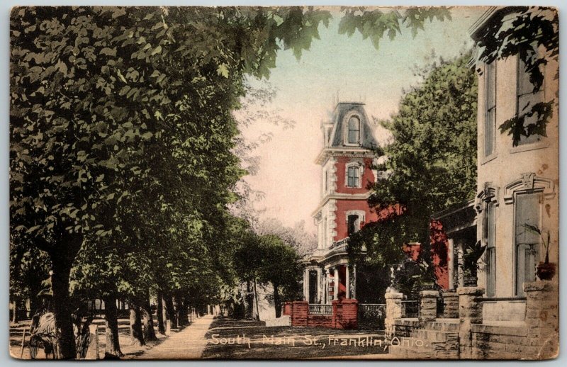 South Main Street, Franklin, Ohio 1910 - Postcard 