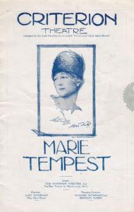 Criterion Theatre Her Shop Marie Tempest Vintage 1929 Londoin Theatre Programme