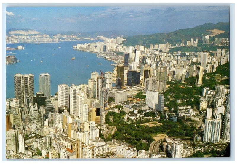 c1960's Central & Eastern Districts from the Peak Hong Kong Unposted Postcard