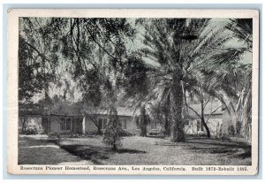Rosecrans Pioneer Homestead Rosecrans Avenue Los Angeles CA Advertising Postcard