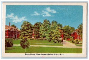 c1940 Queens-Chicora College Campus Charlotte North Carolina NC Vintage Postcard