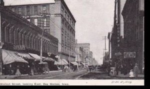 Iowa Des Moines Walnut Street Looking East