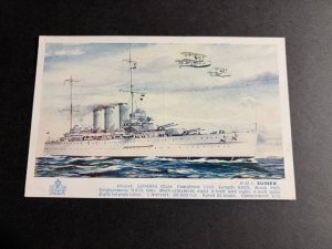 Mint Great Britain Ship Postcard HMS Sussex Cruiser London Class