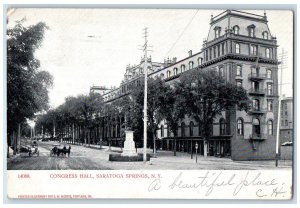 1905 Congress Hall Saratoga Springs New York NY Antique Unposted Postcard