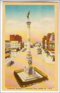 Confederate Monument in Commercial Place, Norfolk VA