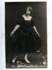 242961 LUKOM Russian BALLET DANCER w/ Flowers vintage PHOTO