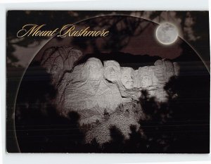 Postcard Nightly lighting ceremony, Mount Rushmore, South Dakota