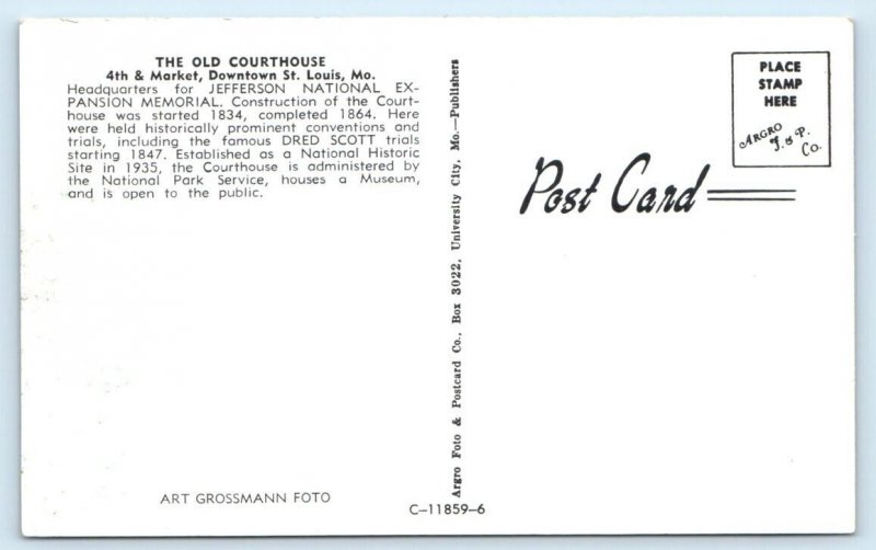 The Old Courthouse - St. Louis MISSOURI Postcard