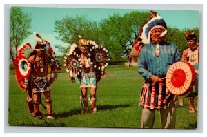 Vintage 1960's Postcard Sioux Indian Festival Dancers Pierre South Dakota
