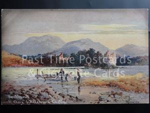 c1906 Loch Clive & Kilchurn Castle - Pub by Misch & Stock's - Artist S. Bowers