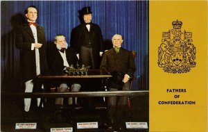 Fathers of Confederation 1867 Canadian Wax Gallery Banff Alberta Postcard H48
