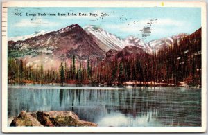 1927 Long's Peak Estes Park-Rocky Mtn. National Park Colorado Posted Postcard