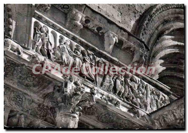 Modern Postcard Saint Gilles De La Bas Relief Facade De I'Eglise Romane